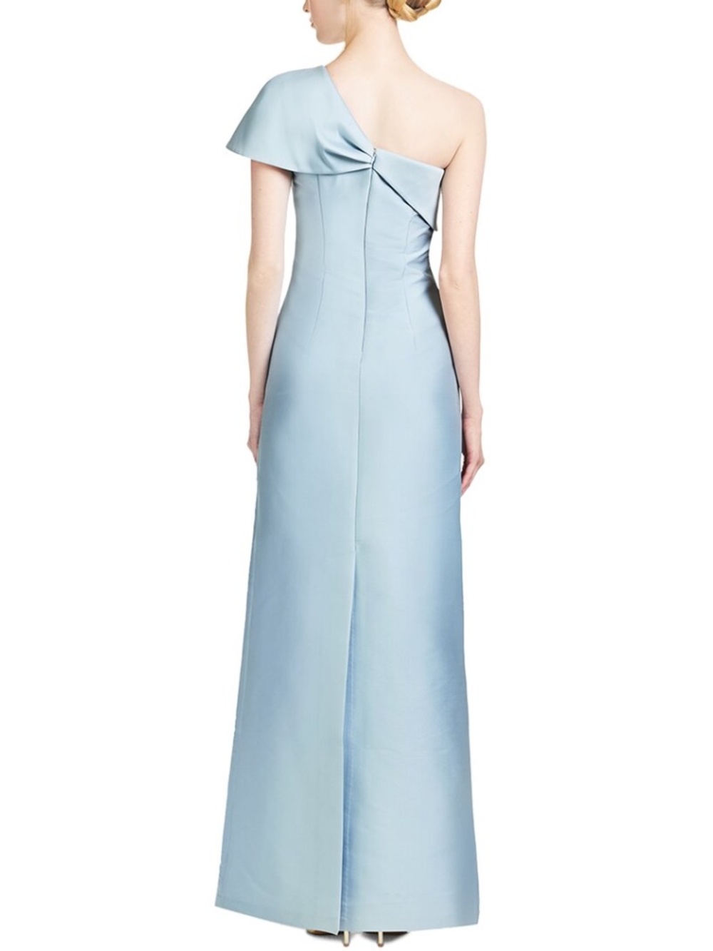 Sachin + Babi Ines Gown One-Shoulder Dress NWT in Powder Blue with Silver Detail - Picture 6 of 9